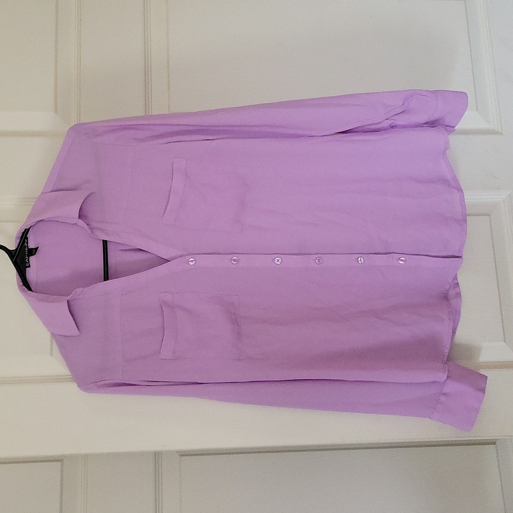 #2939 Express sheer button up shirt